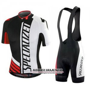 Abbigliamento Specialized 2015 Manica Corta E Pantaloncino Con Bretelle Bianco E Nero