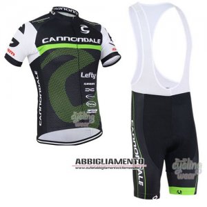 Abbigliamento Cannondale Garmin 2016 Manica Corta E Pantaloncino Con Bretelle Verde E Nero