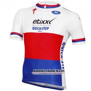 Abbigliamento Etixx Quickstep 2016 Manica Corta E Pantaloncino Con Bretelle Bianco E Rosso