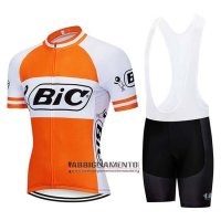 Abbigliamento Bic 2019 Manica Corta e Pantaloncino Con Bretelle Bianco Arancione