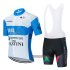Abbigliamento Israel Cycling Academy 2020 Manica Corta e Pantaloncino Con Bretelle Bianco Blu