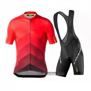 Abbigliamento Mavic 2020 Manica Corta e Pantaloncino Con Bretelle Rosso Nero