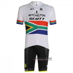 Abbigliamento Mitchelton-scott Campione Sudafrica 2020 Manica Corta e Pantaloncino Con Bretelle