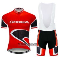 Abbigliamento Orbea 2019 Manica Corta e Pantaloncino Con Bretelle Rosso Nero