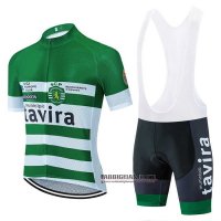 Abbigliamento Tavira 2020 Manica Corta e Pantaloncino Con Bretelle Bianco Verde