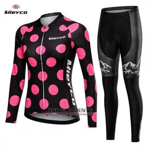 Donne Abbigliamento Mieyco 2019 Manica Lunga e Calzamaglia Con Bretelle Nero Rosa