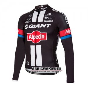 Abbigliamento Giant Alpecin 2016 Manica Lunga E Calza Abbigliamento Con Bretelle Nero E Rosso