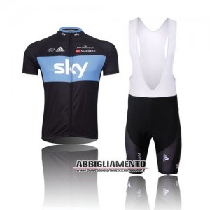 Abbigliamento Sky 2012 Manica Corta E Pantaloncino Con Bretelle Nero E Blu