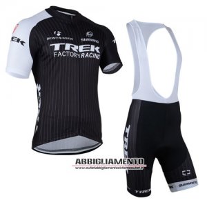 Abbigliamento Trek Factory 2015 Manica Corta E Pantaloncino Con Bretelle Nero E Bianco