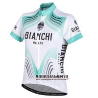 Abbigliamento Bianchi 2016 Manica Corta E Pantaloncino Con Bretelle Bianco E Verde