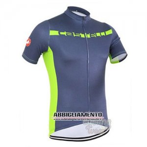 Abbigliamento Castelli 2016 Manica Corta E Pantaloncino Con Bretelle Grigio E Verde