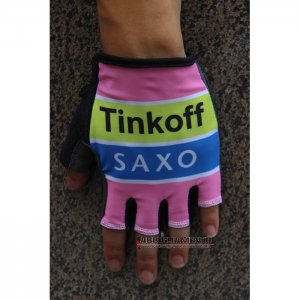 2020 Tinkoff Saxo Guanti Corti Ciclismo Rosa