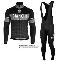 Abbigliamento Bianchi Milano Xd 2019 Manica Lunga e Calzamaglia Con Bretelle Nero Grigio