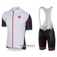 Abbigliamento Castelli 2020 Manica Corta e Pantaloncino Con Bretelle Nero Bianco Rosso