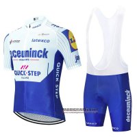 Abbigliamento Deceuninck Quick Step 2020 Manica Corta e Pantaloncino Con Bretelle Bianco Azul(1)