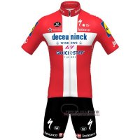 Abbigliamento Deceuninck Quick Step Manica Corta e Pantaloncino Con Bretelle 2021 Campione Danimarca