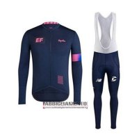 Abbigliamento EF Education First-drapac 2020 Manica Lunga e Calzamaglia Con Bretelle Spento Blu