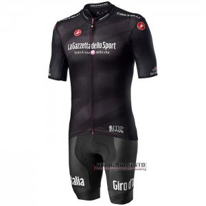 Abbigliamento Giro d\'Italia 2020 Manica Corta e Pantaloncino Con Bretelle Nero