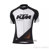 Abbigliamento KTM 2018 Manica Corta e Pantaloncino Con Bretelle Bianco Nero