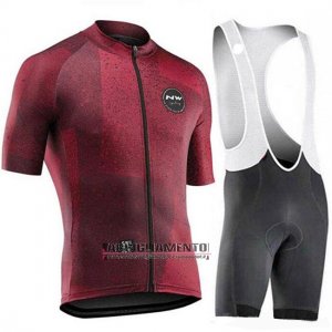 Abbigliamento Northwave 2019 Manica Corta e Pantaloncino Con Bretelle Spento Rosso