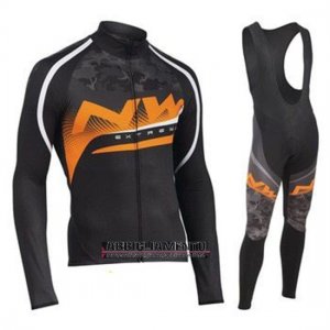 Abbigliamento Northwave 2019 Manica Lunga e Calzamaglia Con Bretelle Arancione Nero