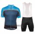 Abbigliamento POC Essential Road Block 2018 Manica Corta e Pantaloncino Con Bretelle Blu