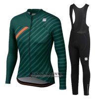Donne Abbigliamento Sportful 2020 Manica Lunga e Calzamaglia Con Bretelle Verde Arancione