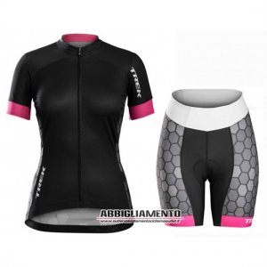 Abbigliamento Trek 2016 Manica Corta E Pantaloncino Con Bretelle Nero E Bianco