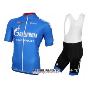 Abbigliamento Rusvelo 2016 Manica Corta E Pantaloncino Con Bretelle Blu E Bianco