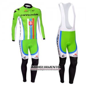 Abbigliamento Cannondale Garmin 2013 Manica Lunga E Calza Abbigliamento Con Bretelle Verde E Bianco