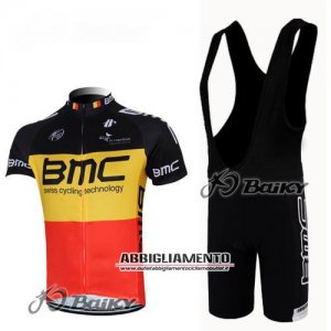 Abbigliamento Bmc 2012 Manica Corta E Pantaloncino Con Bretelle Nero E Giallo