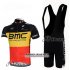 Abbigliamento Bmc 2012 Manica Corta E Pantaloncino Con Bretelle Nero E Giallo