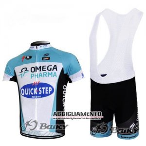 Abbigliamento Etixx Quickstep 2012 Manica Corta E Pantaloncino Con Bretelle Celeste E Bianco