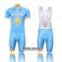 Abbigliamento Astana 2013 Manica Corta E Pantaloncino Con Bretelle Blu