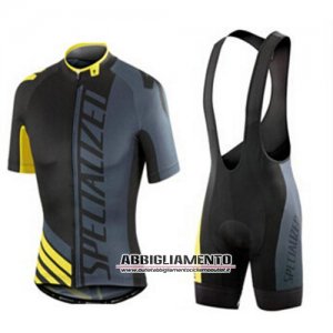 Abbigliamento Specialized 2015 Manica Corta E Pantaloncino Con Bretelle Nero E Giallo