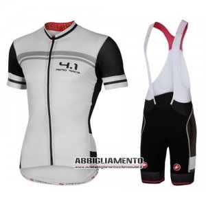 Abbigliamento Castelli 2016 Manica Corta E Pantaloncino Con Bretelle Bianco