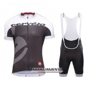 Abbigliamento Castelli 2016 Manica Corta E Pantaloncino Con Bretelle E Bianco E Grigio