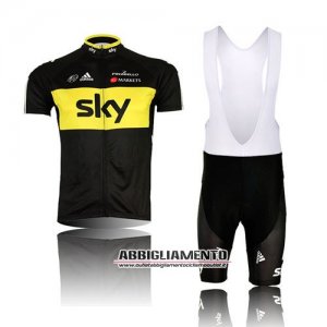 Abbigliamento Sky 2016 Manica Corta E Pantaloncino Con Bretelle Nero E Giallo