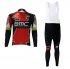 Abbigliamento BMC 2017 Manica Lunga e Pantaloncino Con Bretelle rosso e verde