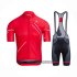 Abbigliamento Castelli Manica Corta e Pantaloncino Con Bretelle 2021 Rosso Bianco