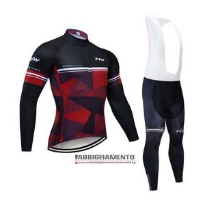 Abbigliamento Northwave 2020 Manica Lunga e Calzamaglia Con Bretelle Nero Rosso