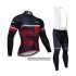 Abbigliamento Northwave 2020 Manica Lunga e Calzamaglia Con Bretelle Nero Rosso