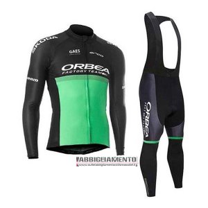 Abbigliamento Orbea 2020 Manica Lunga e Calzamaglia Con Bretelle Nero Verde