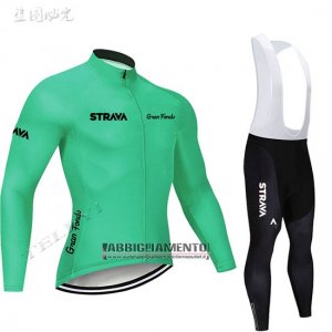 Abbigliamento STRAVA 2019 Manica Lunga e Calzamaglia Con Bretelle Verde