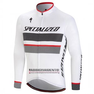 Abbigliamento Specialized 2018 Manica Lunga E Pantaloncino Con Bretelle Bianco