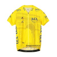 Abbigliamento Tour de France 2019 Manica Corta e Pantaloncino Con Bretelle Giallo(2)