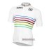 Abbigliamento UCI 2020 Manica Corta e Pantaloncino Con Bretelle Bianco Multicolore