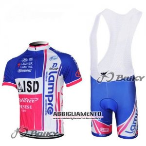 Abbigliamento Lampre 2013 Manica Corta E Pantaloncino Con Bretelle Blu E Rosso