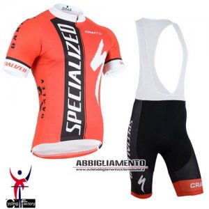 Abbigliamento Specialized 2015 Manica Corta E Pantaloncino Con Bretelle Arancione E Nero