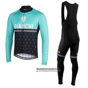 Abbigliamento Bianchi Milano Nalles Manica Lunga Azzurro Nero